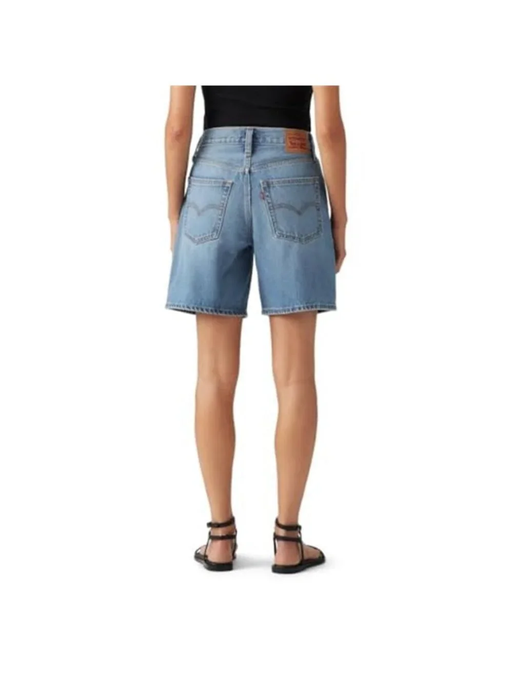 Levi's Women's 94 Baggy Shorts Light Wash 100% Cotton High Rise Denim Shorts